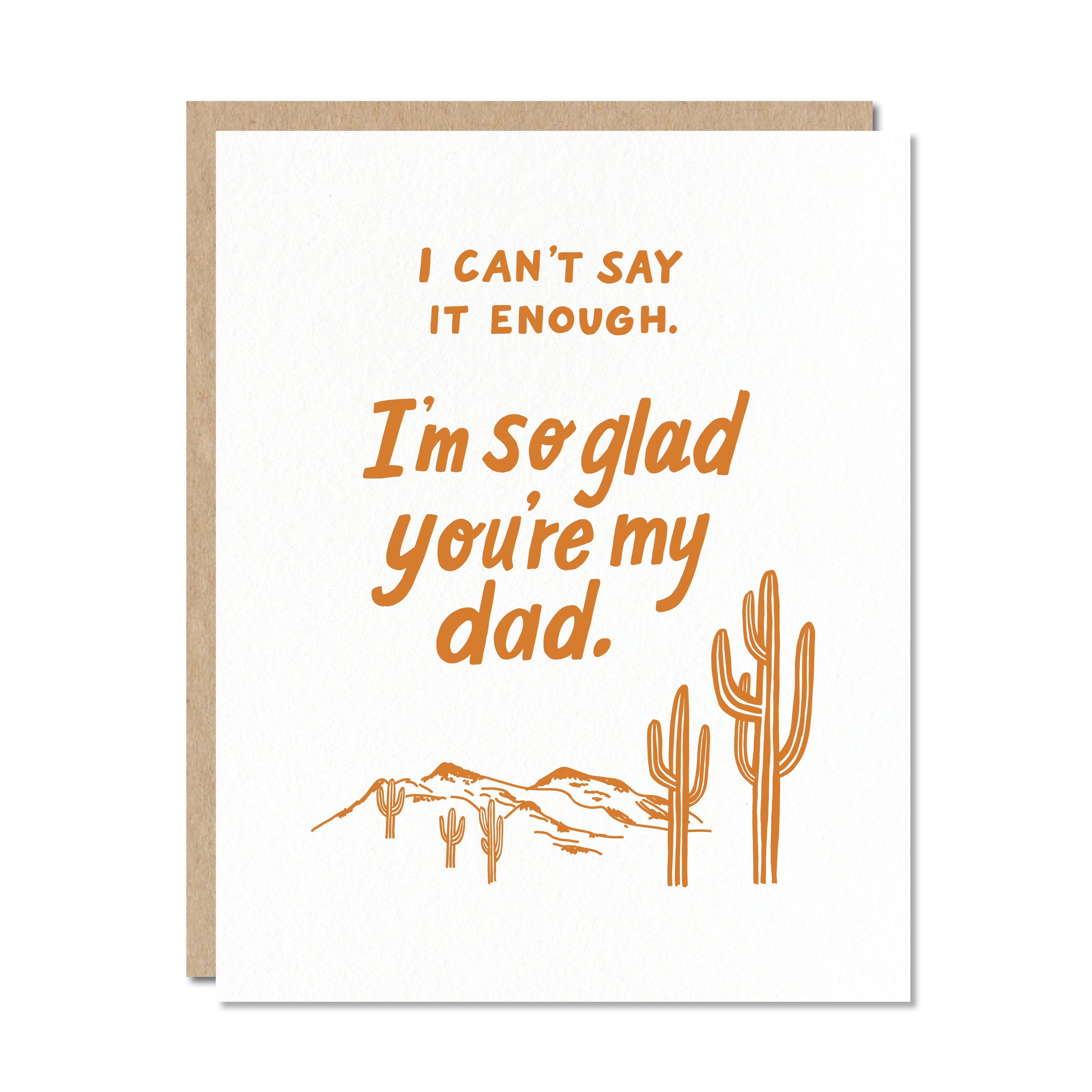 So glad you’re my dad Greeting Card – Odd Daughter Paper Co