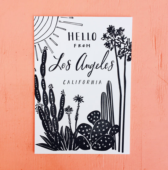 Hello from Los Angeles postcard