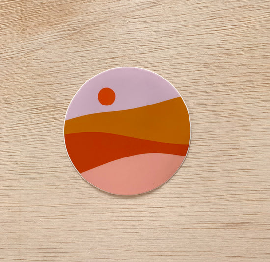 Sunset sticker