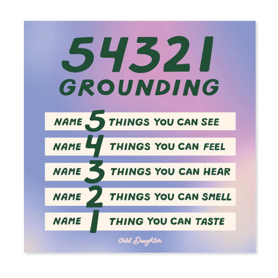 54321 Grounding Sticker