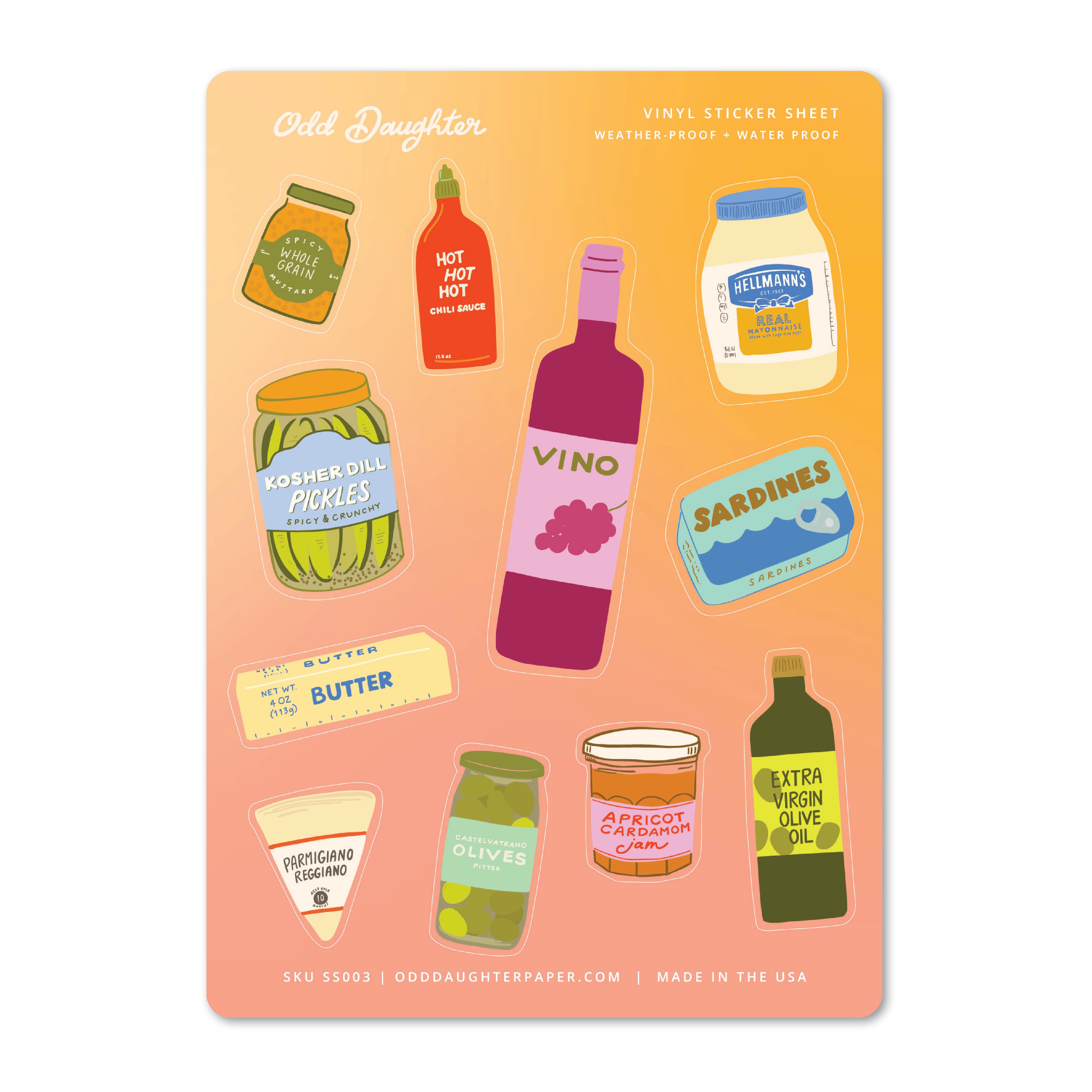 Foodie Sticker Sheet – Odd Daughter Paper Co