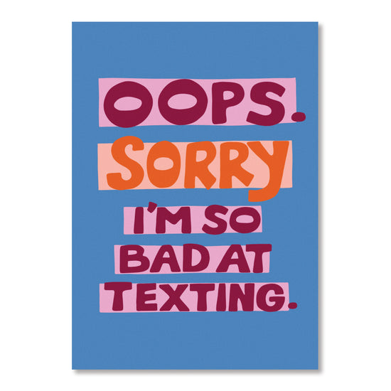 Bad at Texting Postcard
