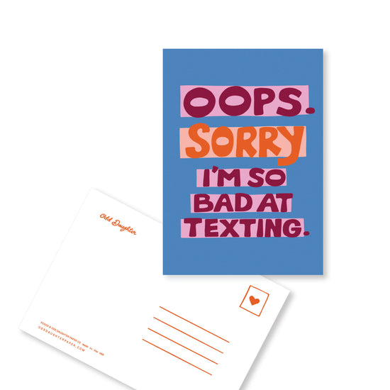 Bad at Texting Postcard