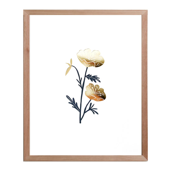 Primrose print - black & gold