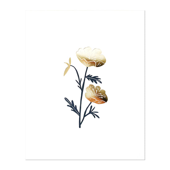 Primrose print - black & gold